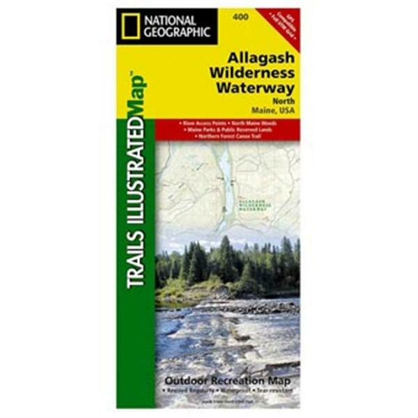 National Geographic Allagash Wilderness Waterway North Trail Map 603254